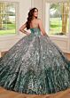 Rachel Allan RQ3121 Ombre Sequin Strapless Sweetheart Quince Gown