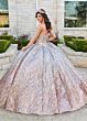 Rachel Allan RQ3121 Ombre Sequin Strapless Sweetheart Quince Gown