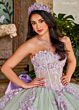 Rachel Allan RQ1140 Illusion Sleeve Back Bow Sweet 16 Gown