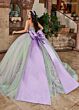 Rachel Allan RQ1140 Illusion Sleeve Back Bow Sweet 16 Gown