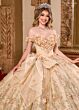 Rachel Allan RQ1141 Off-The-Shoulder Front Bow Quinceanera Dress