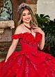 Rachel Allan RQ1141 Off-The-Shoulder Front Bow Quinceanera Dress