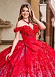 Rachel Allan RQ1141 Off-The-Shoulder Front Bow Quinceanera Dress