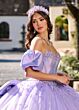 Rachel Allan RQ1142 Sweetheart Neck Puff Sleeve Quinceanera Gown