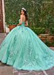 Rachel Allan RQ1148 Plunging Neck Ruched Bodice Sweet 16 Gown