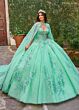 Rachel Allan RQ1148 Plunging Neck Ruched Bodice Sweet 16 Gown