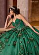 Rachel Allan RQ1149 Plunging Neck Basque Waist Quinceanera Dress