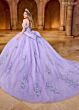 Rachel Allan RQ1153 Off-The-Shoulder Back Bow Sweet 16 Dress