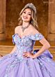 Rachel Allan RQ1153 Off-The-Shoulder Back Bow Sweet 16 Dress