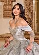 Rachel Allan RQ2194 Off-The-Shoulder Pleated Skirt Quince Dress