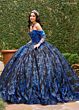 Rachel Allan RQ2194 Off-The-Shoulder Pleated Skirt Quince Dress