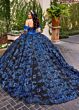 Rachel Allan RQ2194 Off-The-Shoulder Pleated Skirt Quince Dress