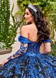 Rachel Allan RQ2194 Off-The-Shoulder Pleated Skirt Quince Dress