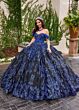 Rachel Allan RQ2194 Off-The-Shoulder Pleated Skirt Quince Dress