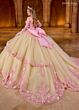 Rachel Allan RQ2196 Sheer Sleeve Petal Train Quince Gown