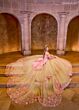 Rachel Allan RQ2196 Sheer Sleeve Petal Train Quince Gown