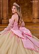 Rachel Allan RQ2196 Sheer Sleeve Petal Train Quince Gown