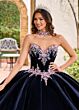 Rachel Allan RQ2198 Beaded Bodice Velvet Sweet 16 Dress