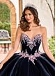 Rachel Allan RQ2198 Beaded Bodice Velvet Sweet 16 Dress