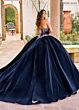 Rachel Allan RQ2198 Beaded Bodice Velvet Sweet 16 Dress