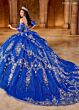 Rachel Allan RQ2202 Removable Sleeve Back Bow Quince Dress