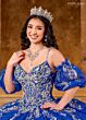 Rachel Allan RQ2202 Removable Sleeve Back Bow Quince Dress