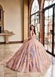 Rachel Allan RQ2203 Back Bow Plunging Neck Sweet 16 Gown