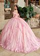 Rachel Allan RQ2204 V-Neck Off The Shoulder Sweet 16 Gown