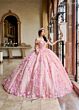 Rachel Allan RQ2204 V-Neck Off The Shoulder Sweet 16 Gown