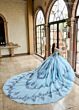 Rachel Allan RQ2205 Off-The-Shoulder Cathedral Train Sweet 16 Dress