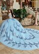 Rachel Allan RQ2205 Off-The-Shoulder Cathedral Train Sweet 16 Dress