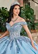 Rachel Allan RQ2205 Off-The-Shoulder Cathedral Train Sweet 16 Dress