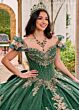 Rachel Allan RQ3133 Petal Train Off-The-Shoulder Quince Dress