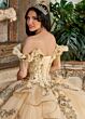 Rachel Allan RQ3137 Off-The-Shoulder Pannier Skirt Quince Gown
