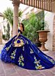 Rachel Allan RQ5005 Ruffle Skirt Plunging Neck Quince Dress