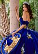 Rachel Allan RQ5005 Ruffle Skirt Plunging Neck Quince Dress