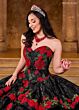 Rachel Allan RQ5006 Sweetheart Neck Brocade Quince Gown