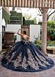 Rachel Allan RQ1168 High Neck Gauntlet Sleeve Topper Dress