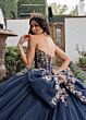 Rachel Allan RQ1168 High Neck Gauntlet Sleeve Topper Dress