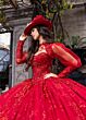 Rachel Allan RQ1172 Bishop Sleeve Topper Beaded Dress