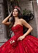 Rachel Allan RQ1172 Bishop Sleeve Topper Beaded Dress