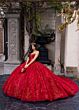 Rachel Allan RQ1172 Bishop Sleeve Topper Beaded Dress