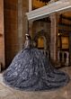 Rachel Allan RQ1172 Bishop Sleeve Topper Beaded Dress