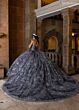 Rachel Allan RQ1172 Bishop Sleeve Topper Beaded Dress