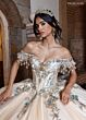 Rachel Allan RQ2228 Fringe Strap Off The Shoulder Dress