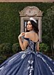 Rachel Allan RQ2230 Cowl Overlay Off The Shoulder Dress