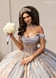 Rachel Allan RQ2230 Cowl Overlay Off The Shoulder Dress