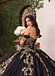 Rachel Allan RQ2230 Cowl Overlay Off The Shoulder Dress