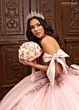 Rachel Allan RQ3155 Bow Accent Off The Shoulder Dress