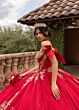 Rachel Allan RQ3155 Bow Accent Off The Shoulder Dress